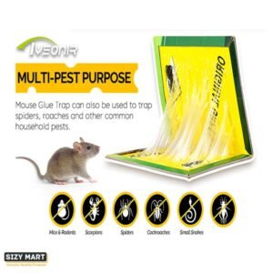 Mouse & Rat Glue Board, Rat Catcher Glue Board, Mouse Catcher Glue Board, Catch Trap Glue Book Mat Pad for Rats