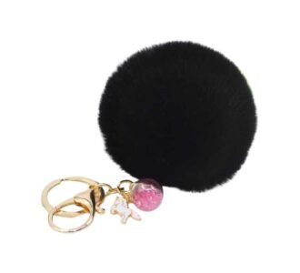 Pom Pom Decoration Key Chain, Fashion Plush Keyrings Fluffy Keyring