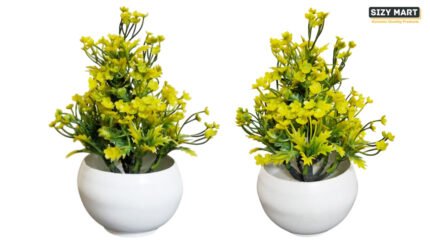 Artificial Flowers with Vase, Plastic Plant for Decoration, Home and Office Decor Flower 