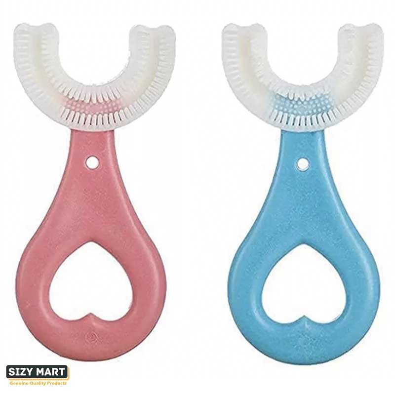 High Quality Baby Tooth Brush, Soft Teeth Brush For Kids, Silicone Baby 360° U Shape Tooth Brush (2) High Quality Baby Tooth Brush, Soft Teeth Brush For Kids, Silicone Baby 360° U Shape Tooth Brush