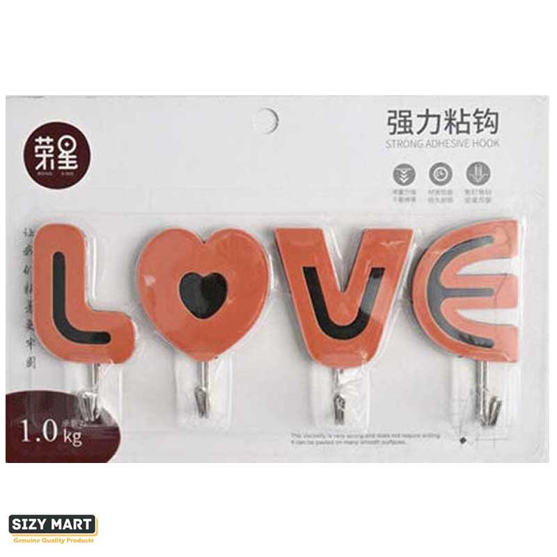Strong Adhesive Hook (Love design) Strong Adhesive Hook (Love design)