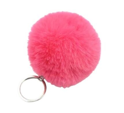 Pom Pom Decoration Key Chain, Fashion Plush Keyrings Fluffy Keyring