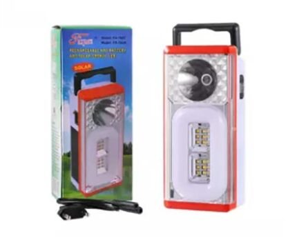 SolarCellElectricity Rechargeable LED Torch, Emergency Torch, 3 Lights Spotlights Built-in Battery 
