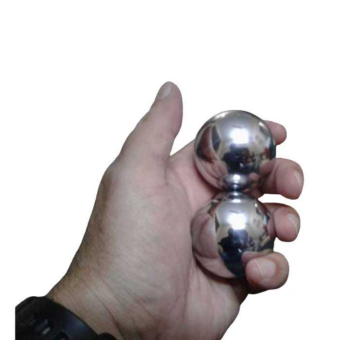 Steel Baoding Balls for Relaxation Therapy, Body Nerves Relaxation, Chinese Health Exercise with Baoding Ball (1) Steel Baoding Balls for Relaxation Therapy, Body Nerves Relaxation, Chinese Health Exercise with Baoding Ball